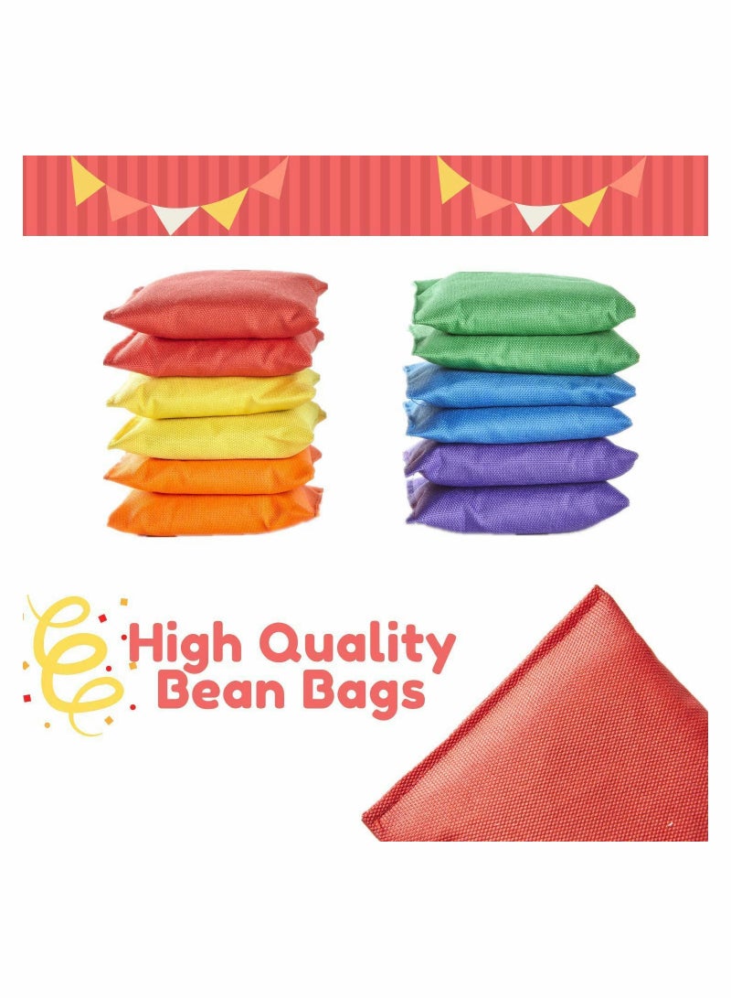 Excefore 3 in 1 Carnival Games Set Ring Toss Game 18 pcs Carnival Combo Set With Bean Bags Plastic Cones Throwing Rings For Kids and Adult Outdoor Indoor Activity - Image 5