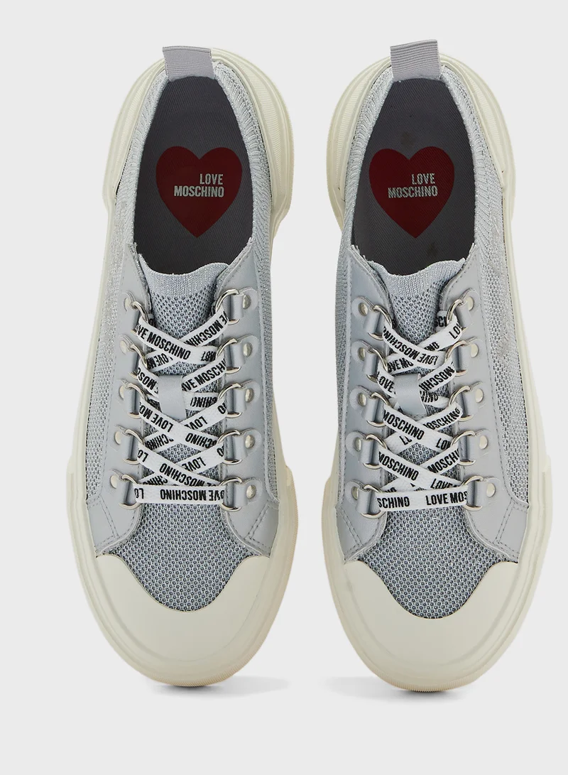 لوف موسكينو Lace Up Low Top Sneakers
