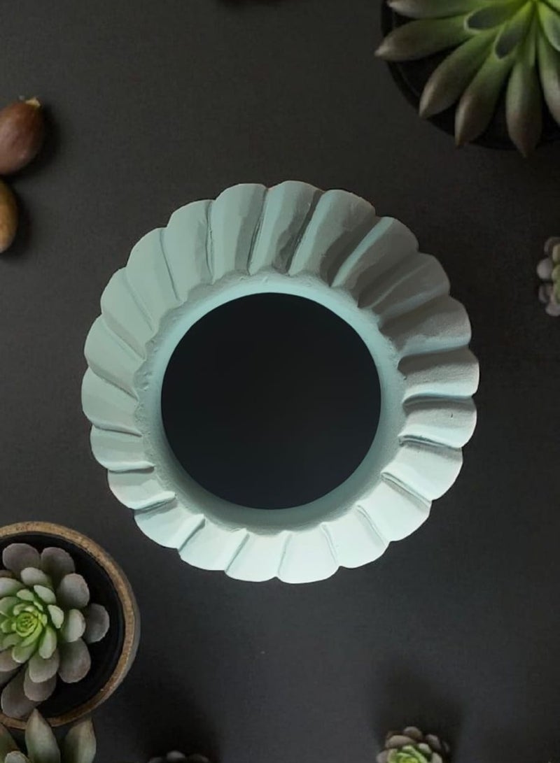 كلور زون بوتري فازة فخارية ديكورية المكتب و المنزل تركواز 28 سم - Image 3