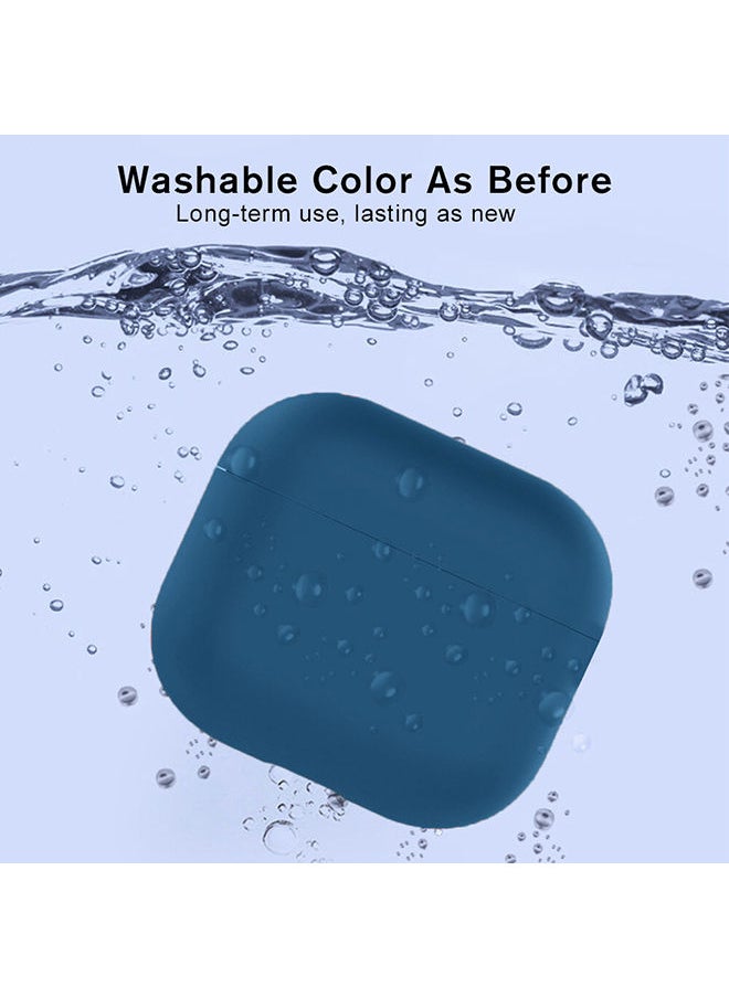 NIBEMINENT - Protective Shockproof Silicone Case Cover for Apple AirPods 3 Dark Blue - Image 1