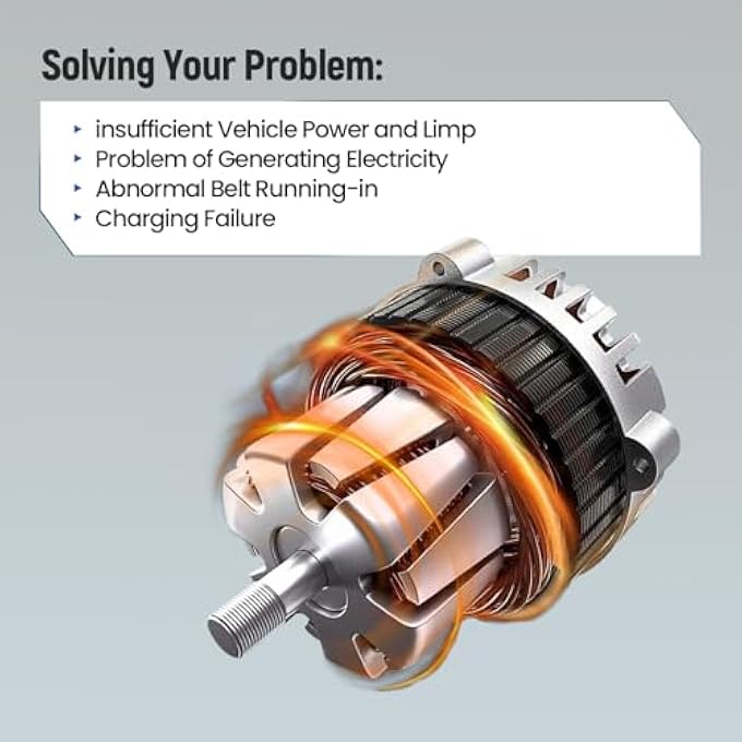 FuseRish 104210200 Alternator 140A Compatible with Cadillac CTS V6 3.0L 3.6L 2010-2014 Replace: TN104210-2001, AND0592, A-80539, 90-29-5765, 400-52411R, 334-2970, 23480514, 20821397, 104210-2001 - Image 3