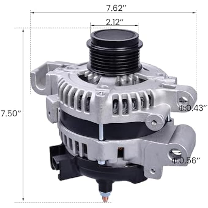 FuseRish 104210200 Alternator 140A Compatible with Cadillac CTS V6 3.0L 3.6L 2010-2014 Replace: TN104210-2001, AND0592, A-80539, 90-29-5765, 400-52411R, 334-2970, 23480514, 20821397, 104210-2001 - Image 5