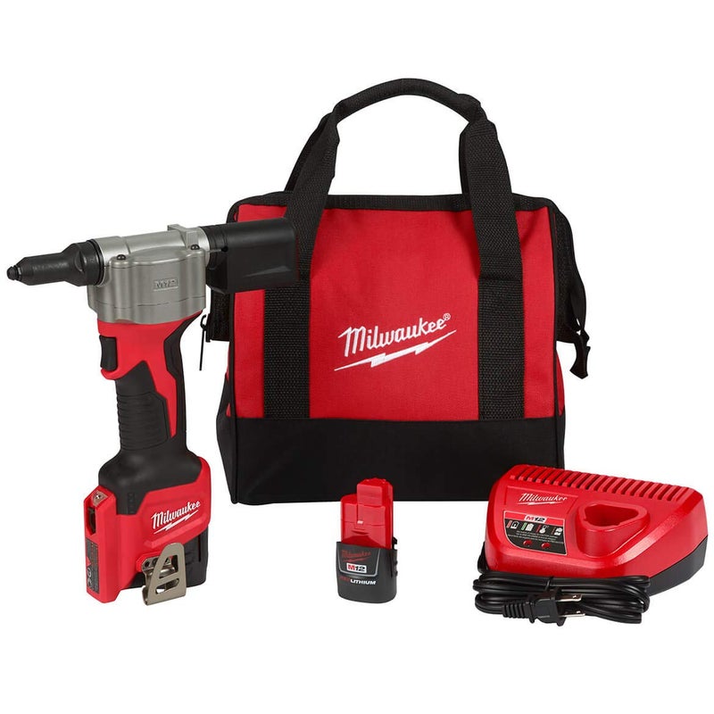 MILWAUKEE ELECTRIC TOOLS CORP 255022 M12 Rivet Tool Kit 255022