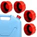 gtpartes 4 PACK Gas Can Cap with Sealing Gasket Fit for 1 2 3 and 5 Gallon Cans Coarse Thickened Thread Multifunction Replacement Cover Leakage Prevention Fuel Can Lids Convenient Installation Red - Image 2