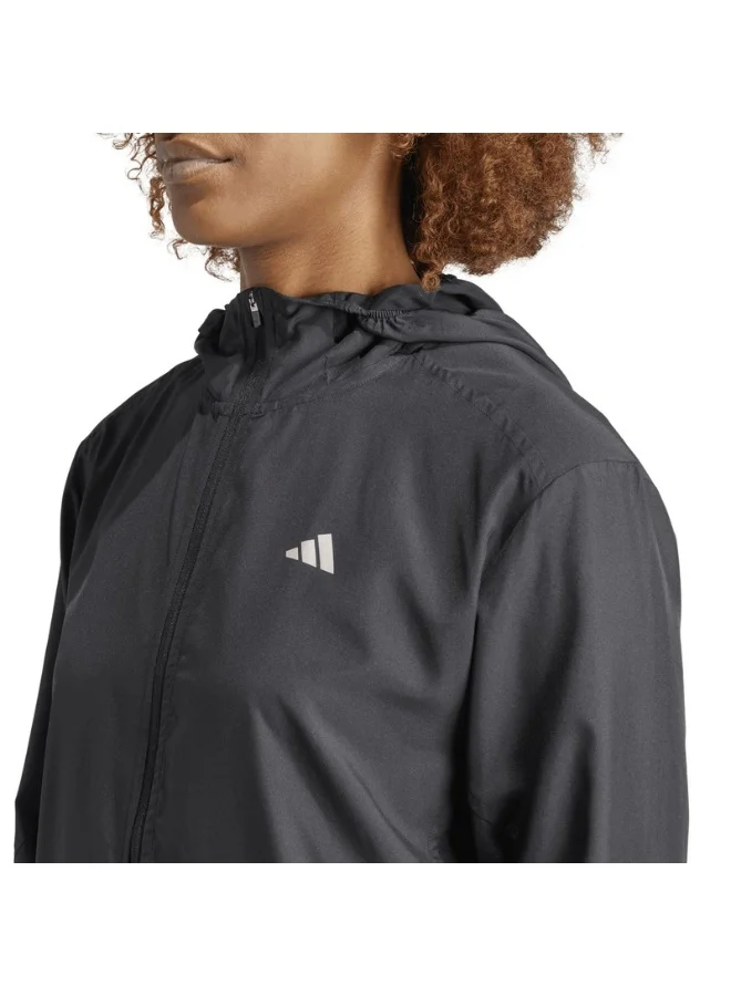 adidas جاكيت رن إت أسود للجري للنساء مقاس