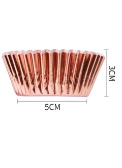 Bukela Tin Baking Utensils Muffin Cake Cups Color Thickened Aluminum Foil Greaseproof Cake Paper Holder, Foil Cupcake Liners Metallic Muffin Paper Gold Sliver Rose Gold for Birthday, Pack of 300  - Image 5