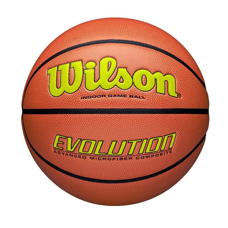 WILSON Evolution Game Basketball - Optic Yellow, Size 7 -29.5" - Image 1