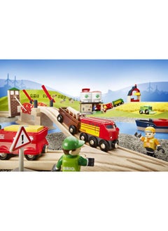 Brio BRIO 33757 Lifting Bridge - Engaging Toy Train Accessory | Includes Wooden Track | Ideal for Kids Age 3 and Up | FSC Certified Wood - Red  - Image 4