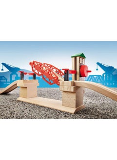 Brio BRIO 33757 Lifting Bridge - Engaging Toy Train Accessory | Includes Wooden Track | Ideal for Kids Age 3 and Up | FSC Certified Wood - Red  - Image 5