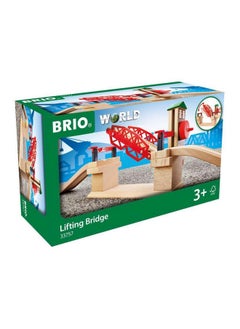 Brio BRIO 33757 Lifting Bridge - Engaging Toy Train Accessory | Includes Wooden Track | Ideal for Kids Age 3 and Up | FSC Certified Wood - Red  - Image 1