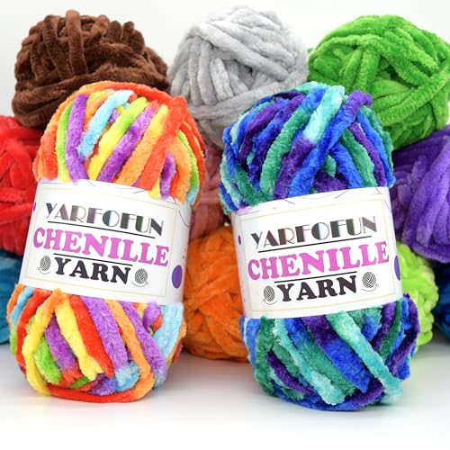 YARFOFUN Velvet Chenille Yarn for Crocheting,Beige Fluffy Velvet Plush Thick Soft Chunky Chenille Baby Blanket Yarn for Crocheting Knitting Beginners 100g/49.2yd（Beige） - Image 4