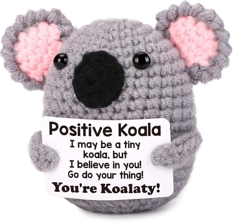 TERRIFI Funny Koala Easter Basket Essentials Stuffers Gifts for Teens Kids, Birthday for Women Coworker Friend, Teacher Appreciation Gift, Graduation Positive Emotional Crochet Animals Koala - Image 1