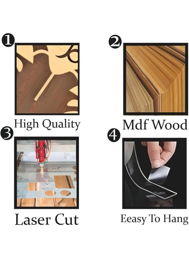 4 قطع، سلسلة مفاتيح خشبية بطابع القهوة، تصميم دائري دائري، بني وبيج، قطر 4 سم، اكسسوار مكتب - Image 4