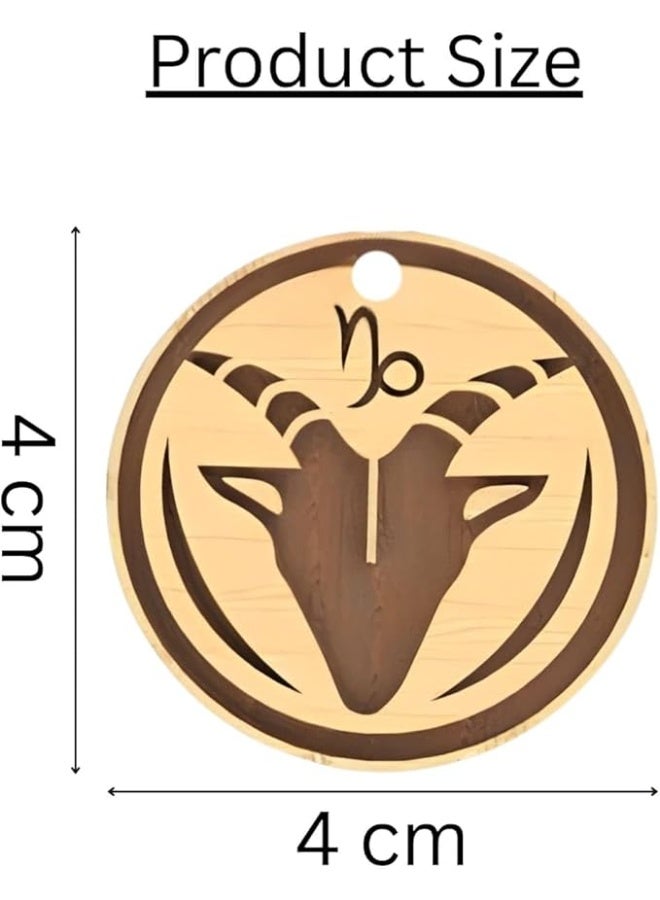 4 قطع، سلسلة مفاتيح خشبية بطابع القهوة، تصميم دائري دائري، بني وبيج، قطر 4 سم، اكسسوار مكتب - Image 3