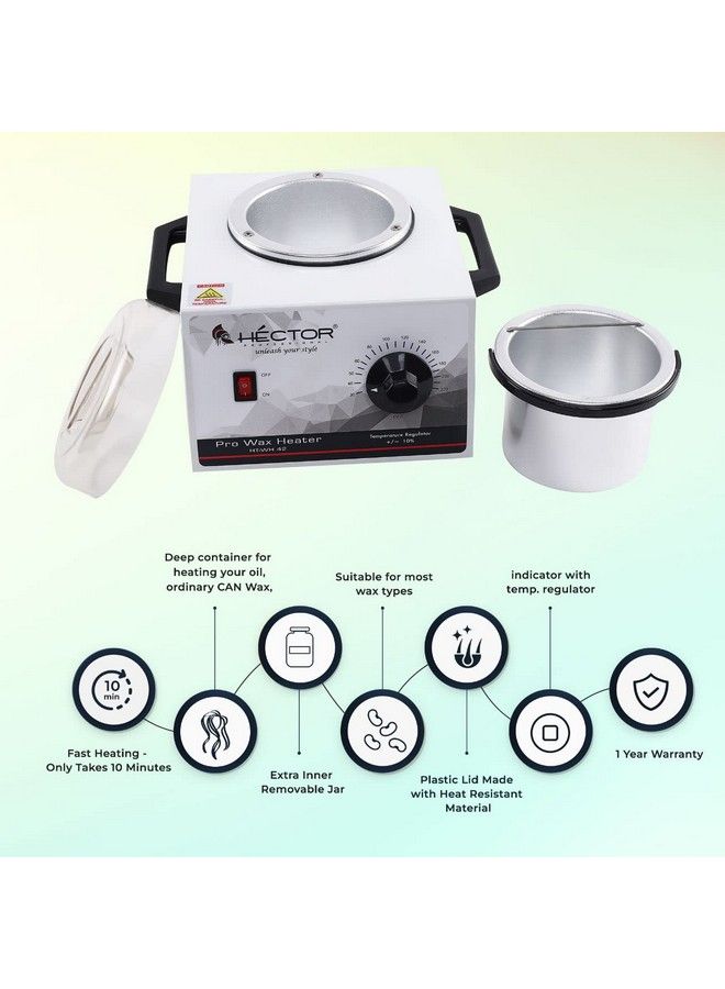 HECTOR Professional Wax Heater For Liposoluble Wax & Sugar Wax (Pro Wax Heater Single Bowl) - Image 5