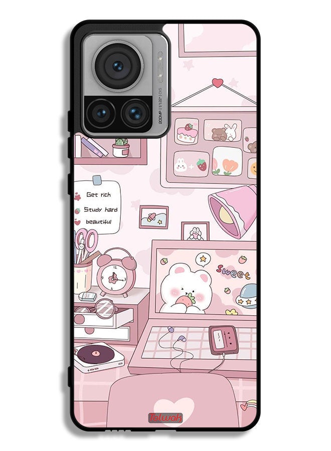 Tolwak Motorola Edge 30 Ultra Protective Case Cover Get Rich Study Hard - Image 1