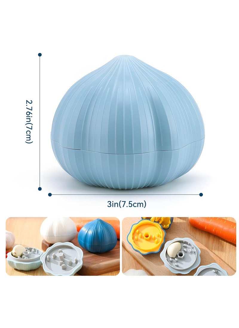 Generic - Manual Garlic Twister, Swing Type Garlic Chopper, Garlic Ginger Twister, Manual Garlic Chopper, Squeezer, Chopper, Garlic Crusher, Masher, Crusher For Fine Garlic Crushing (Light Blue) - Image 1