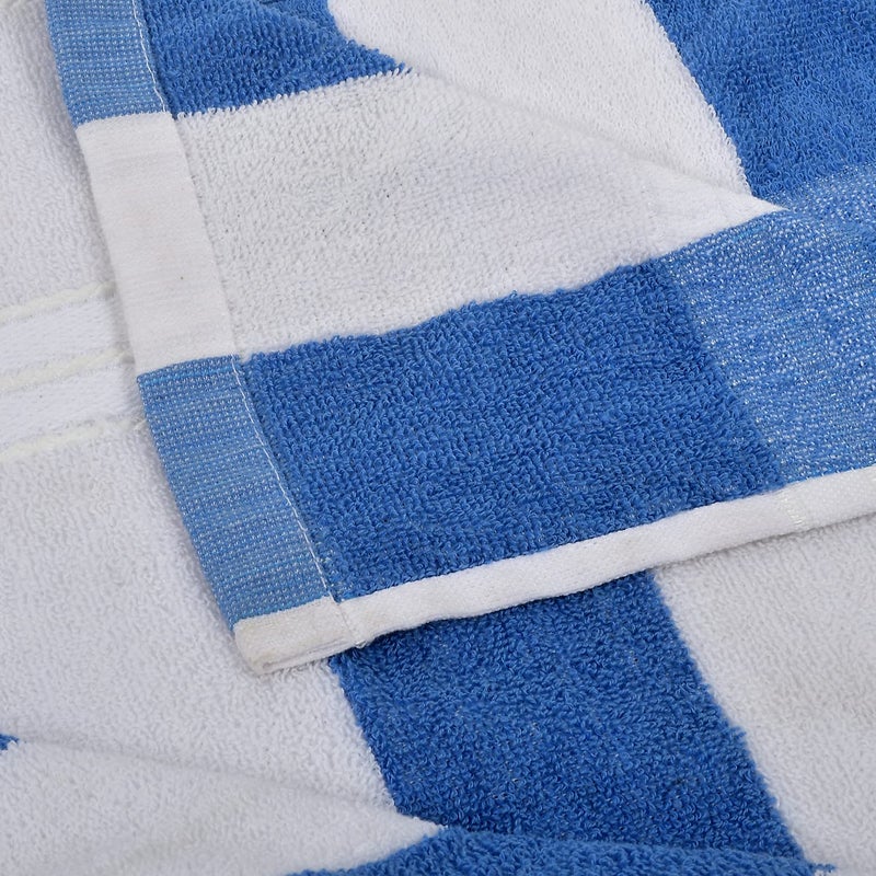 Kuber Industries Kuber Industries Lining Design Soft Cotton Bath Towel 30x60 Pack of 4 Brown Blue  - Image 4