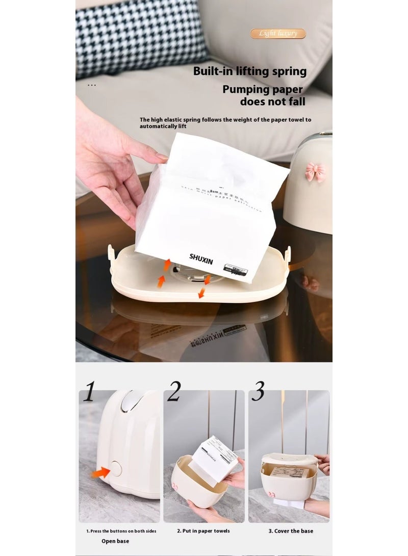 زوبا علبة مناديل لغرفة المعيشة، خفيف الوزن لطاولة القهوة، علي شكل توستر - Image 5