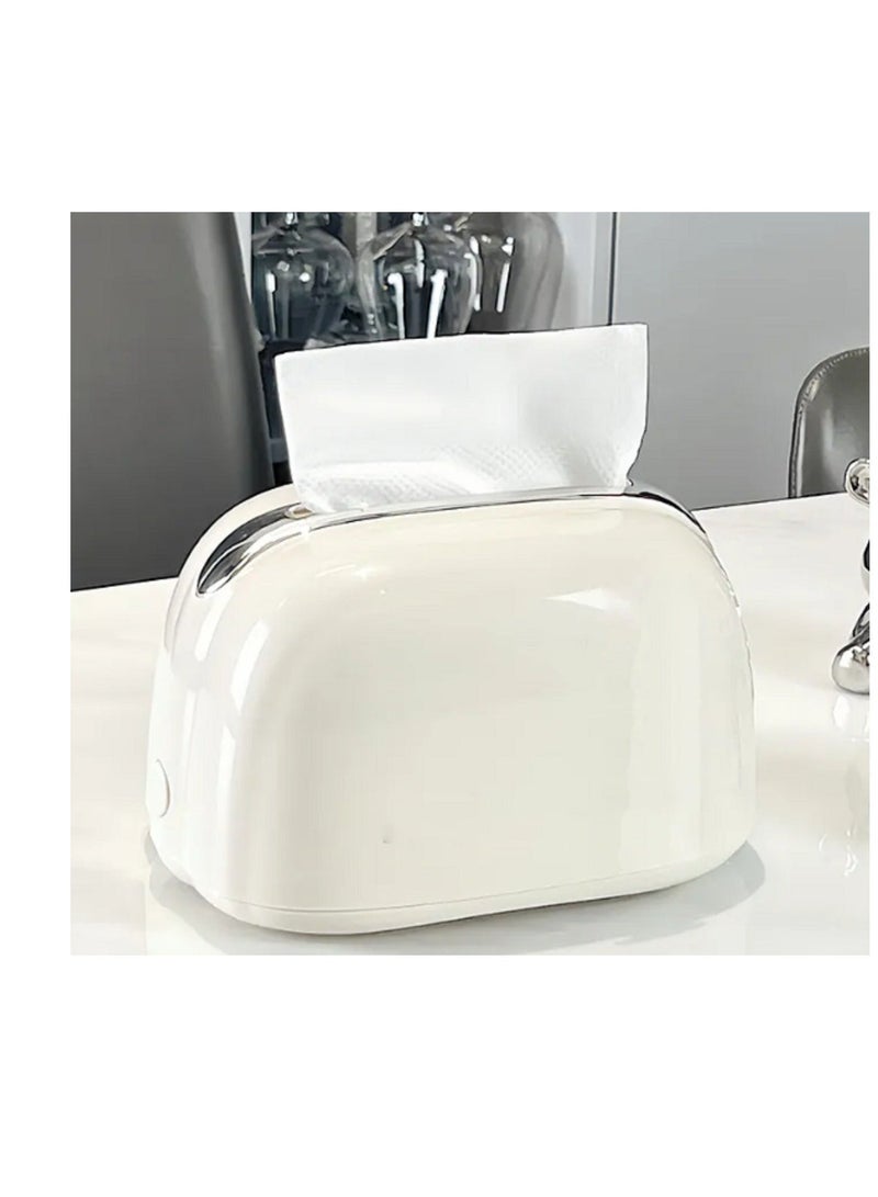 زوبا علبة مناديل لغرفة المعيشة، خفيف الوزن لطاولة القهوة، علي شكل توستر - Image 1