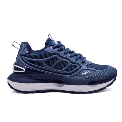 Columbus TRAILBLAZE Sports Shoes - Running Shoes|Walking Shoes| Training & Gym Shoe | Outdoors Shoe for Men, (Navy Blue & Silver), UK7 - Image 2