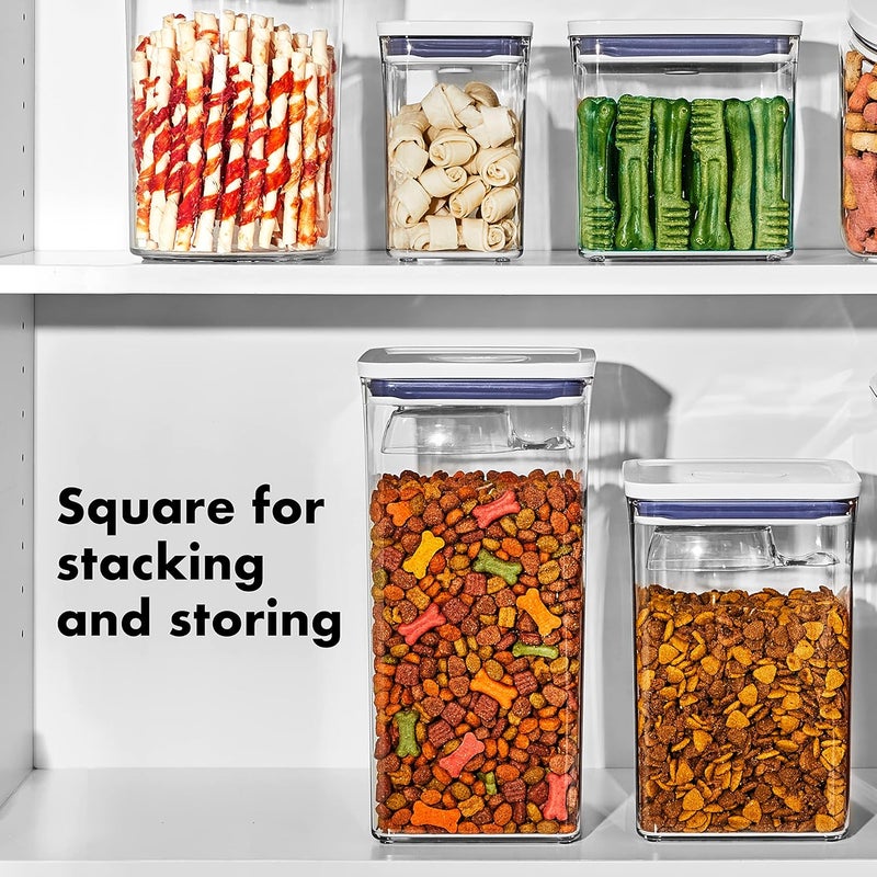 OXO Good Grips Pet POP Container – 4.4 Qt/4.2 L with Scoop |Ideal for up to 4lbs of Dog Food or 3.5lbs of Cat Food | Airtight Storage Container | BPA Free - Image 5