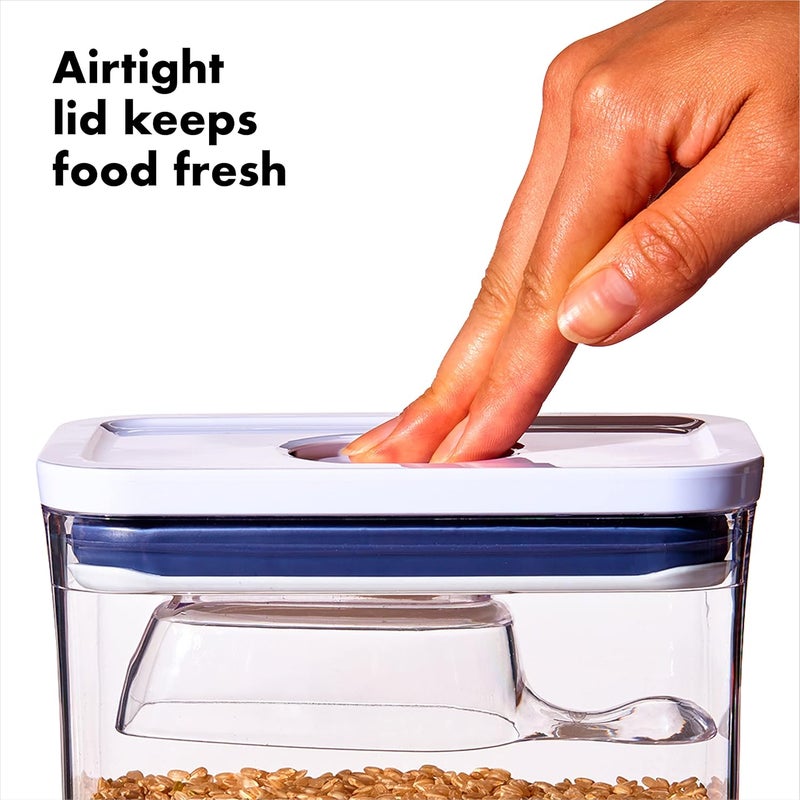 OXO Good Grips Pet POP Container – 4.4 Qt/4.2 L with Scoop |Ideal for up to 4lbs of Dog Food or 3.5lbs of Cat Food | Airtight Storage Container | BPA Free - Image 4