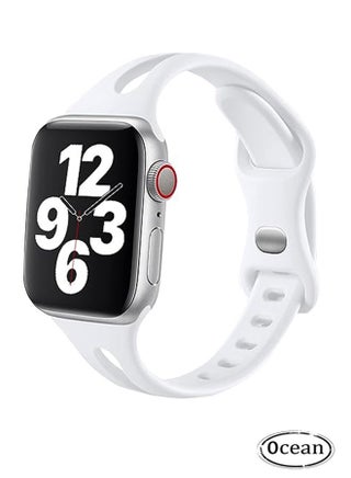 Soft Silicone Slim Thin Narrow Replacement Strap Compatible For Apple Watch SE Series 8/7/6/5/4/3/2/1 (White, 38mm/40mm/41mm) - pzsku/Z57C1B8F10C2DA8525234Z/45/_/1726285091/f1ae6061-6a94-4a38-ac57-ac7b030c5e8c