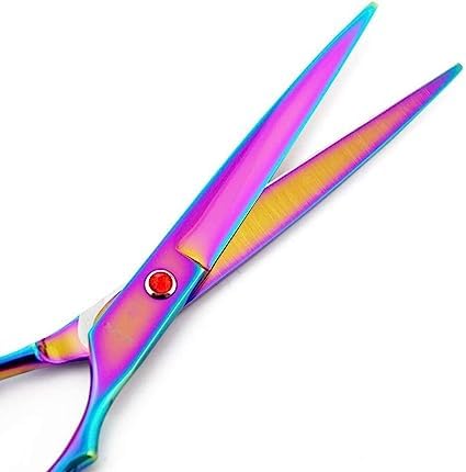 BLUSHIA Professional Hairdressing Scissors Hair Cutting Shears and Thinning Shear Scissors Set of 2 Multicolor - Image 4
