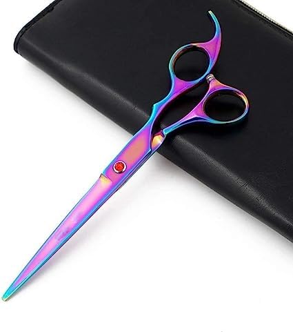 BLUSHIA Professional Hairdressing Scissors Hair Cutting Shears and Thinning Shear Scissors Set of 2 Multicolor - Image 2