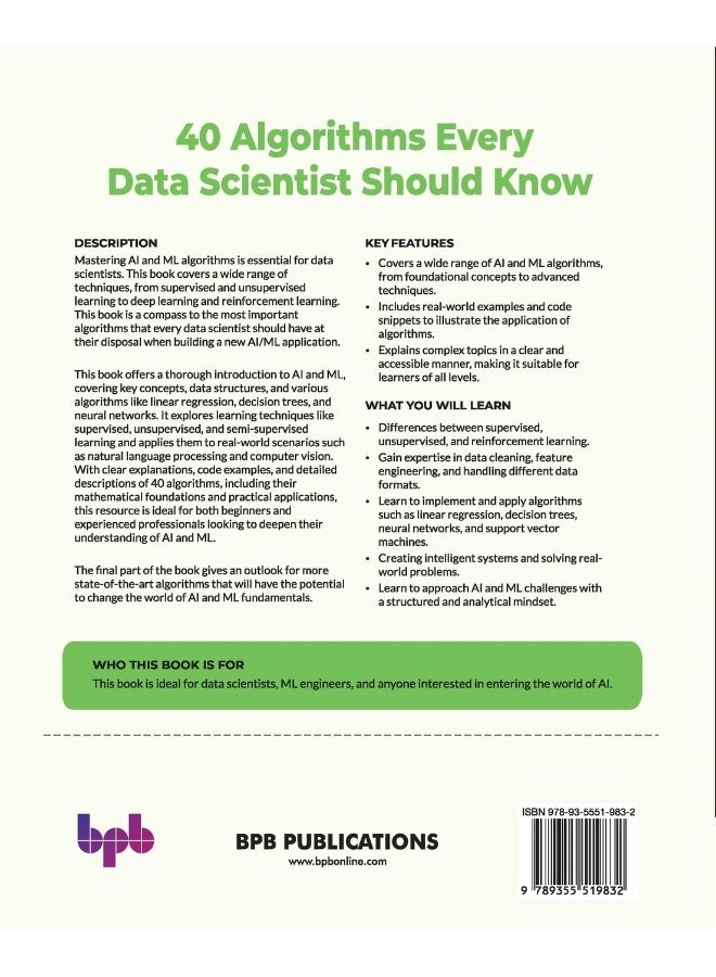 40 Algorithms Every Data Scientist Should Know: 40 Algorithms Every Data Scientist Should Know