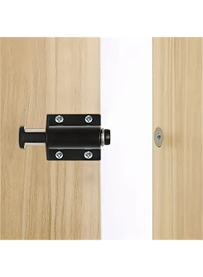Black Dual Head Magnetic Cabinet Door Catch Push to Open for Kitchen - Image 1