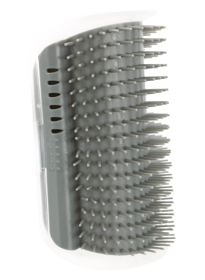 تريكسي فرشاة العناية بالقطط الذاتية ومشط خدش الجسم الملتصق بالحائط، أداة تدليك ذاتية للقطط ذات الفراء الطويل والقصير والقطط والحيوانات الأليفة - 8 × 13 سم، رمادي - Image 4