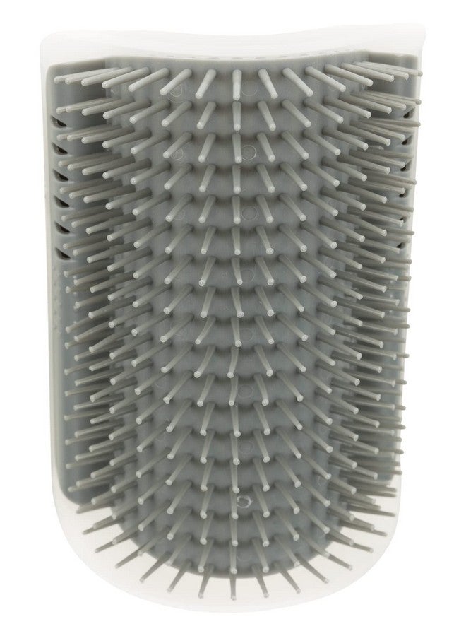 تريكسي فرشاة العناية بالقطط الذاتية ومشط خدش الجسم الملتصق بالحائط، أداة تدليك ذاتية للقطط ذات الفراء الطويل والقصير والقطط والحيوانات الأليفة - 8 × 13 سم، رمادي - Image 1