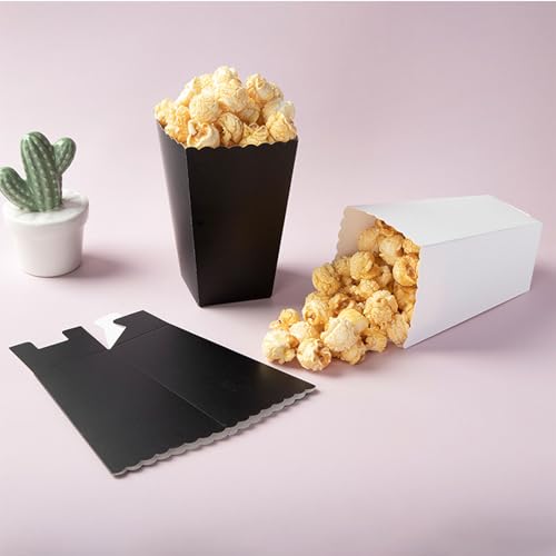 Aimto Black Popcorn Boxes Cardboard Popcorn Favor Containers,Pack of 24 - Image 3