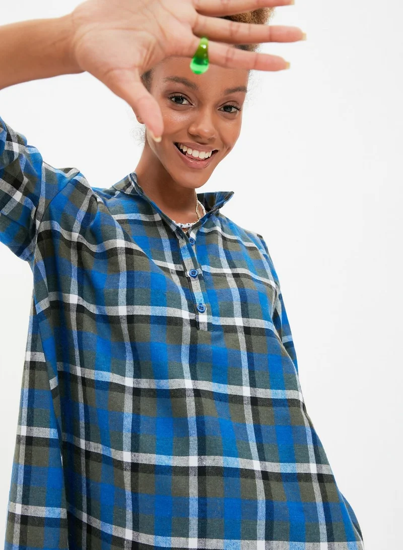 trendyol Plaid Shirt Dress
