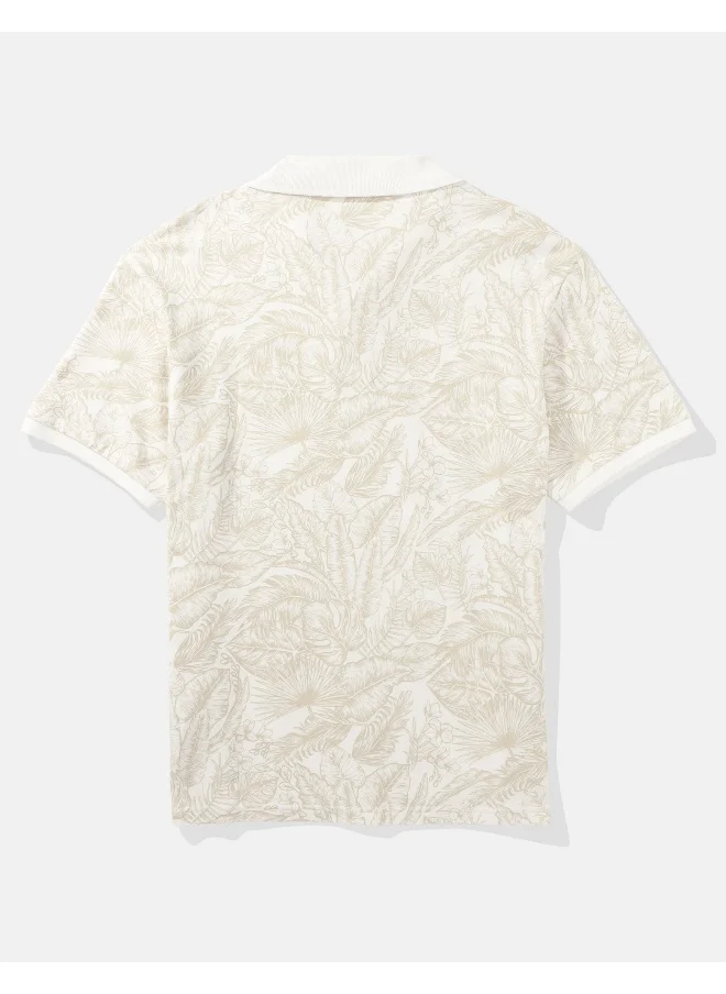 American Eagle AE Flex Pique Printed Polo Shirt