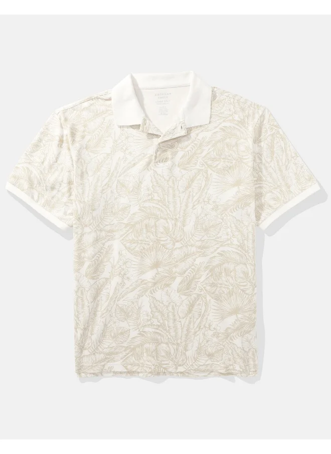 American Eagle AE Flex Pique Printed Polo Shirt