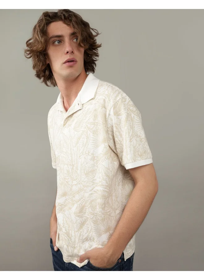 American Eagle AE Flex Pique Printed Polo Shirt