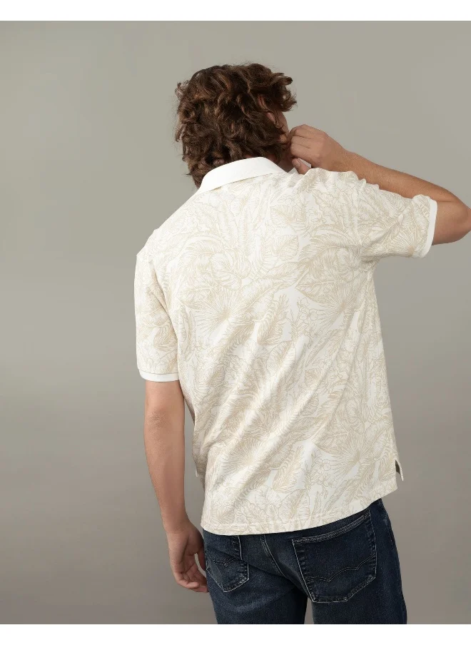 American Eagle AE Flex Pique Printed Polo Shirt