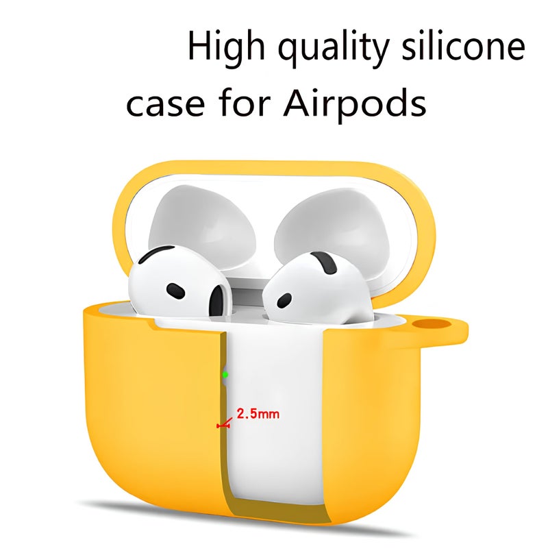 skysia Silicone Case for AirPods 4 (2024) – Shockproof Cover with Keychain, 360° Dust-Proof Soft Design, Cute AirPods Accessories for Women, Men & Kids – Premium Silicone (Pack of 1) (Matte Blk) - Image 5