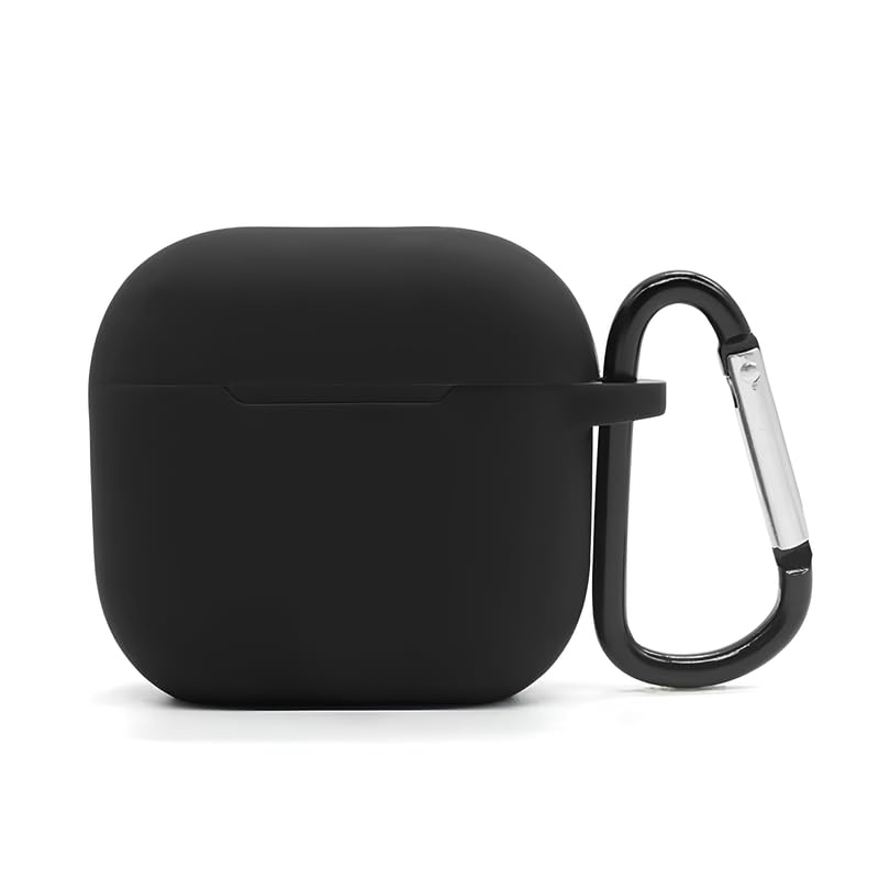 skysia Silicone Case for AirPods 4 (2024) – Shockproof Cover with Keychain, 360° Dust-Proof Soft Design, Cute AirPods Accessories for Women, Men & Kids – Premium Silicone (Pack of 1) (Matte Blk) - Image 2