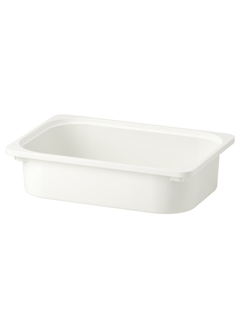 Storage box white 42x30x10 cm