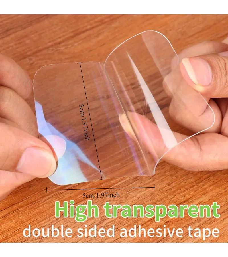20 Pcs Robust Double Sided Wall Tape Nano Nano Sticky Pads Adhesive Squares - Image 2