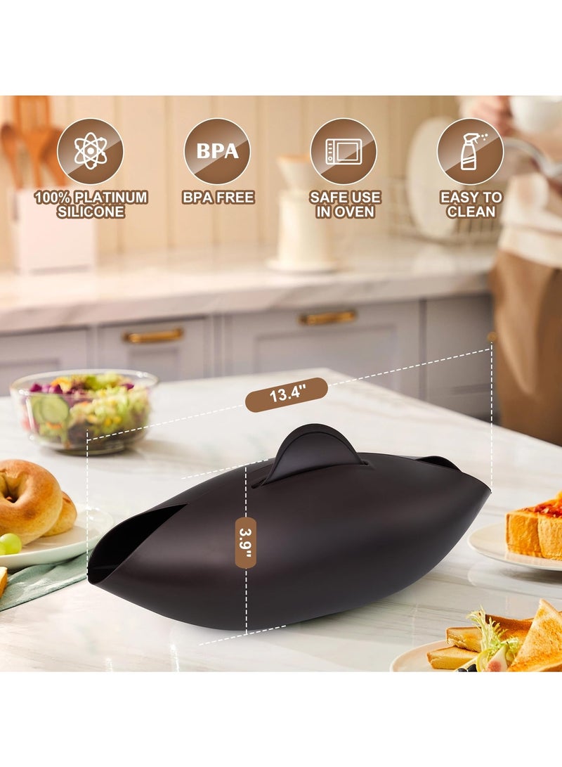 SOLARAE Silicone Bread Bowl, Silicone Bread Mold Bread Maker Non-Stick Loaf Pan for Oven Baking Bread - Image 2