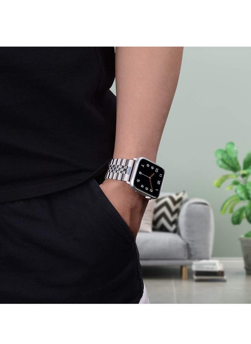 Gravity Compatible with Apple Watch Band Series 5 44mm 42mm, Stainless Steel iWatch Band with Butterfly Folding Clasp for iWatch Band Series 5/4/3/2/1 - Image 5