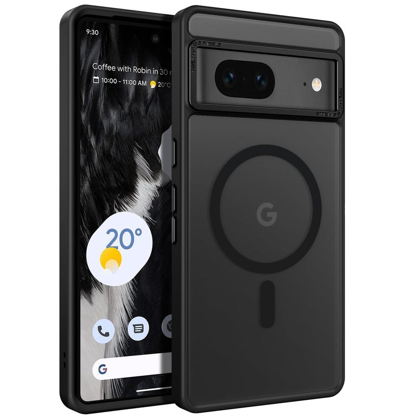 BENTOBEN for Google Pixel 7 Case [Compatible with Magsafe] Translucent Matte Magnetic Pixel 7 Case Magsafe Slim Thin Shockproof Women Men Protective Phone Cases Cover for Google Pixel 7 6.4", Black - Image 1