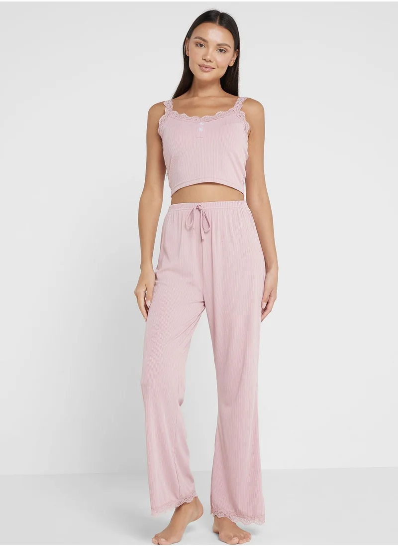 جينجر Ribbed Pyjama Set