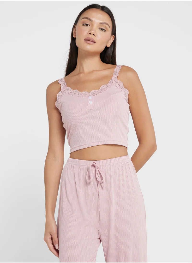 جينجر Ribbed Pyjama Set