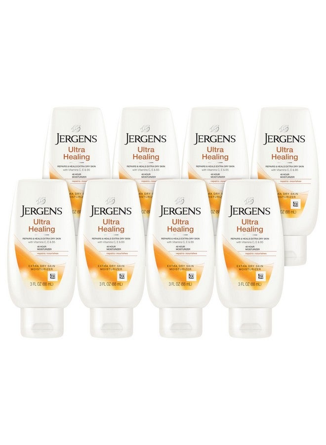 Jergens Ultra Healing Dry Skin Moisturizer Body Lotion Extra Dry Skin Vitamins C E And B5 3 Oz (Pack Of 8)